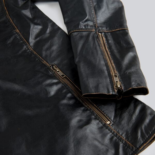 Chaqueta Werner Negro Vintage - Lederston Leather & Road